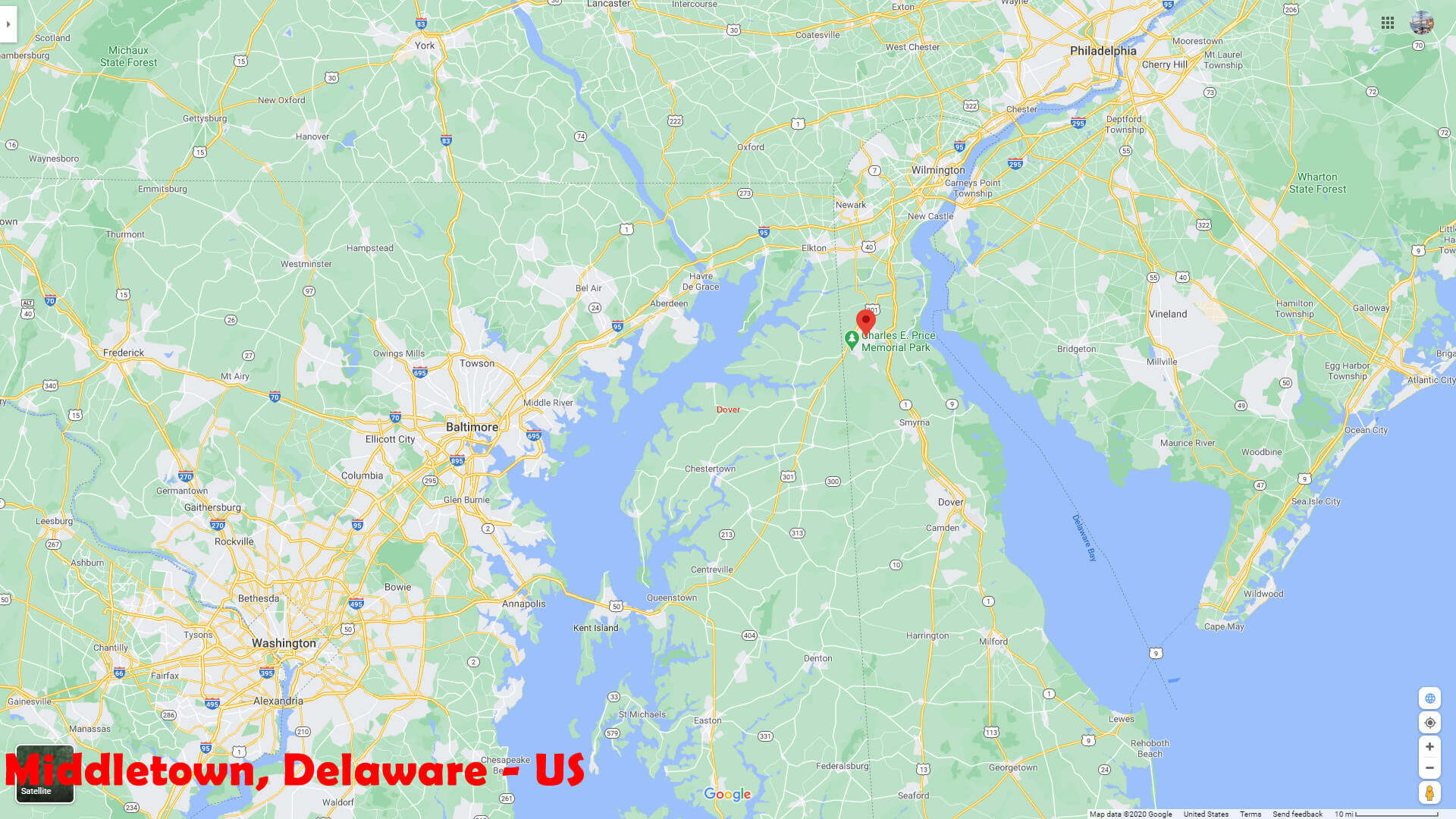 Middletown Neighbourhood Carte Delaware EU